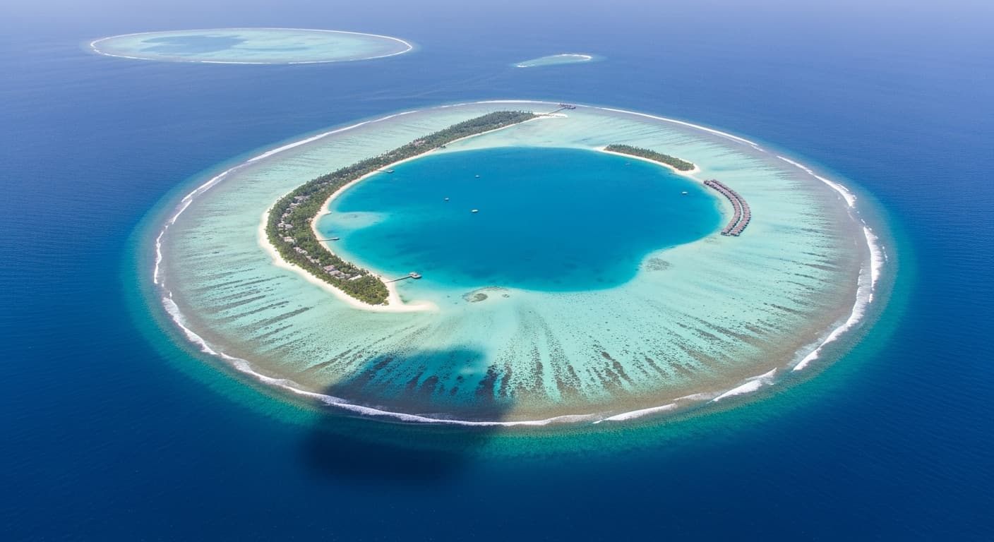 Maldives atoll aerial
